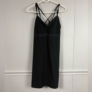 PrAna Kaley Black Strappy Activewear Slip Babydoll Dress Basic Whimsigoth Large